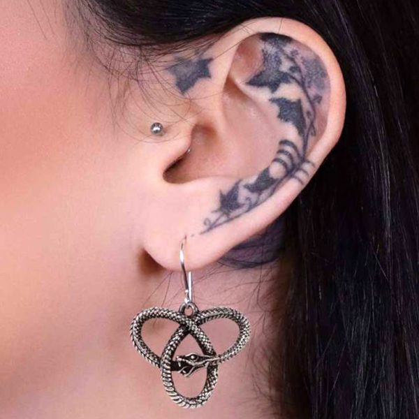 ALCHEMY GOTHIC Boucles D’Oreilles ‘Eve’s Triquetra’ Satisfait ou Remboursé 3