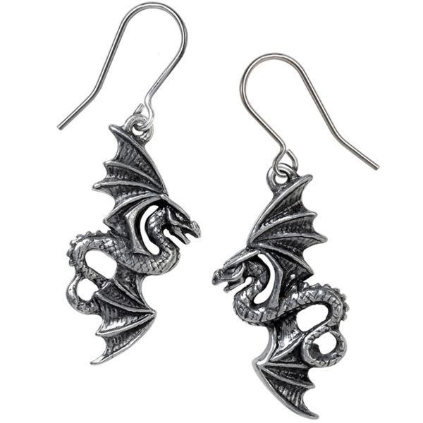 marque pas cher en ligne ALCHEMY GOTHIC Boucles D’Oreilles ‘Flight Of Airus’ 1