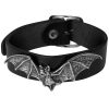 ﻿soldes ALCHEMY GOTHIC Bracelet ‘Desmodus’ En Cuir Noir 16