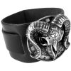 Top ventes Alchemy Metal-Wear Bracelet ‘Gears Of Aiwass’ En Cuir Noir 17