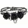 Retour Gratuit ALCHEMY GOTHIC Bracelet ‘Wild Black Rose’ 14