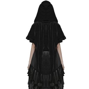 magasins pas chers Pyon Pyon Cape Boléro Gothic Lolita à Capuche ‘Black Fairy’ 20