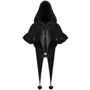 magasins pas chers Pyon Pyon Cape Boléro Gothic Lolita à Capuche ‘Black Fairy’ 28