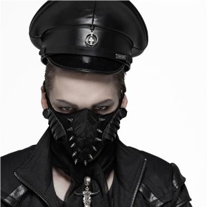 mode PUNK RAVE Casquette Gothique ‘Militia’ Noire 17