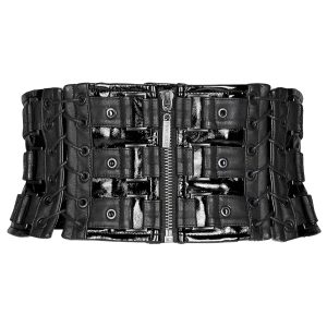 PUNK RAVE Ceinture Corset Pour Femmes ‘Techno Geisha’ Noire offre spéciale 25