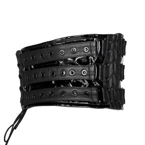 PUNK RAVE Ceinture Corset Pour Femmes ‘Techno Geisha’ Noire offre spéciale 29