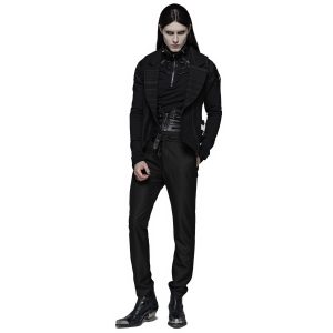 marque pas cher PUNK RAVE Ceinture Corset Pour Hommes ‘Sanctum’ Noire 22