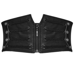 marque pas cher PUNK RAVE Ceinture Corset Pour Hommes ‘Sanctum’ Noire 26