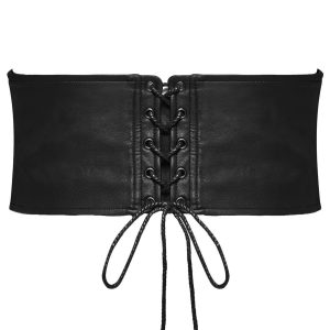 marque pas cher PUNK RAVE Ceinture Corset Pour Hommes ‘Sanctum’ Noire 28