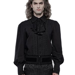 PUNK RAVE Ceinture Pour Hommes ‘Hamlet’ Noire meilleure qualité 16