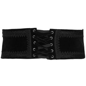 PUNK RAVE Ceinture Pour Hommes ‘Hamlet’ Noire meilleure qualité 28