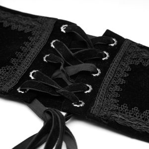 PUNK RAVE Ceinture Pour Hommes ‘Hamlet’ Noire meilleure qualité 30