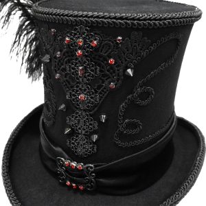 Retour Gratuit DEVIL FASHION Chapeau Haut De Forme ‘Israfel’ Noir 32