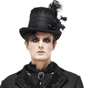 DEVIL FASHION Chapeau Haut De Forme Victorien ‘Mc Dermot’ Noir soldes de Noël 15