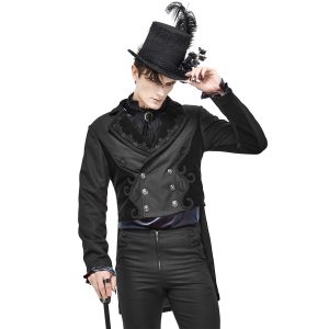 DEVIL FASHION Chapeau Haut De Forme Victorien ‘Mc Dermot’ Noir soldes de Noël 21