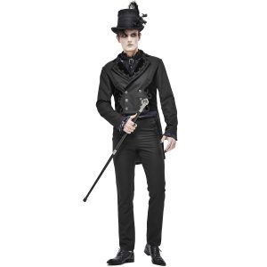 DEVIL FASHION Chapeau Haut De Forme Victorien ‘Mc Dermot’ Noir soldes de Noël 23