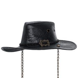 mode pas cher PUNK RAVE Chapeau ‘Steam-Rider’ Noir 24