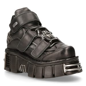 Chaussures New Rock Metallic Tower En Cuir Itali Et… REMISE allant jusqu. 13