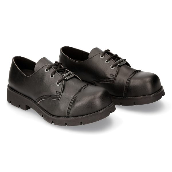 Chaussures New Rock Ranger En Cuir Vegan Noir Neuve avec étiquette 9