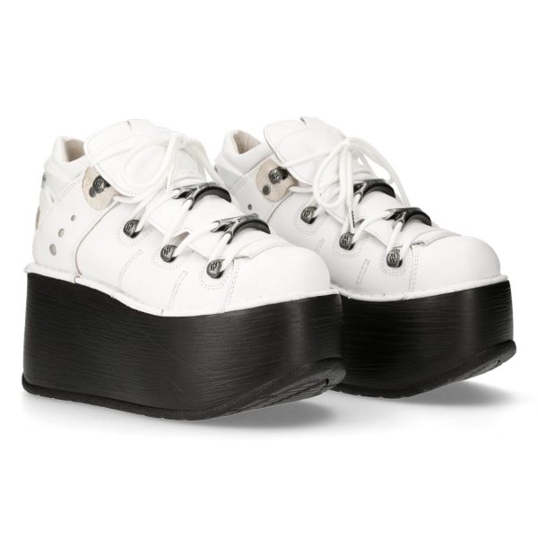 Chaussures Plateformes New Rock Marte Blanches soldes officiel 9