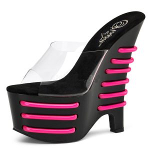 magasin paris Chaussures Plateformes Vegan Pleaser ‘Pink Hoses’ 6