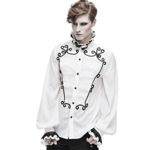 DEVIL FASHION Chemise ‘Coffin’ En Mousseline Blanche magasin france 20