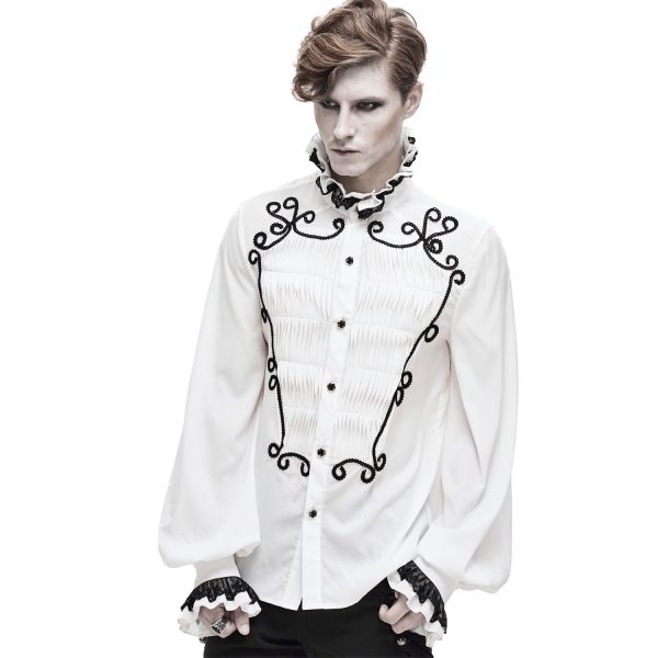 DEVIL FASHION Chemise ‘Coffin’ En Mousseline Blanche magasin france 3