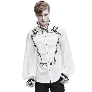 DEVIL FASHION Chemise ‘Coffin’ En Mousseline Blanche magasin france 22