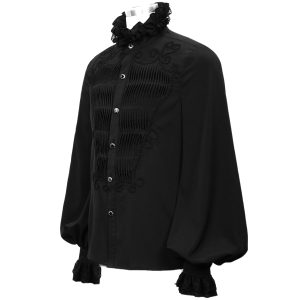 DEVIL FASHION Chemise ‘Coffin’ En Mousseline Noire à prix imbattables 46