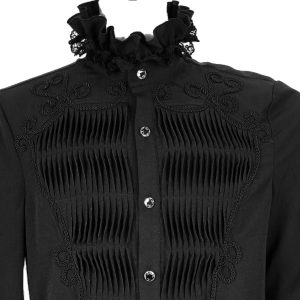 DEVIL FASHION Chemise ‘Coffin’ En Mousseline Noire à prix imbattables 48