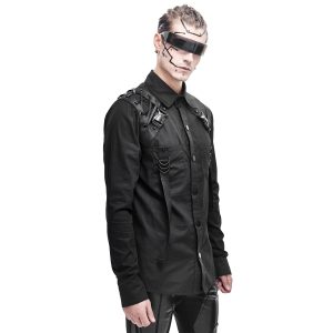 magasin pas cher DEVIL FASHION Chemise ‘Cyberpunk’ Noire 30