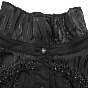 PUNK RAVE Chemise ‘Goth Cage’ Noire mode pas cher 48