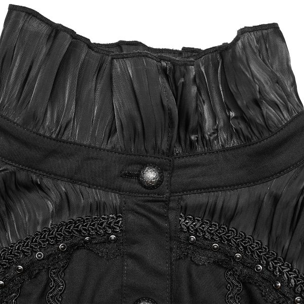 PUNK RAVE Chemise ‘Goth Cage’ Noire mode pas cher 16