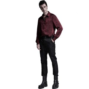 meilleure qualité PUNK RAVE Chemise ‘Nephilim’ Rouge 24