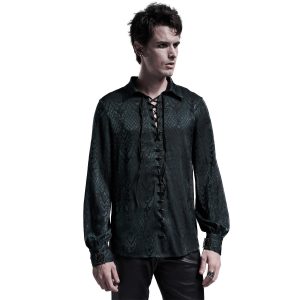 PUNK RAVE Chemise ‘Nephilim’ Verte remise en ligne 22