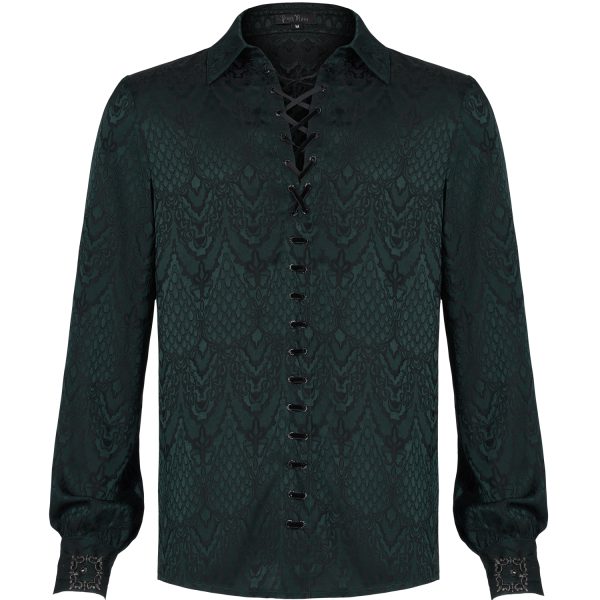 PUNK RAVE Chemise ‘Nephilim’ Verte remise en ligne 14