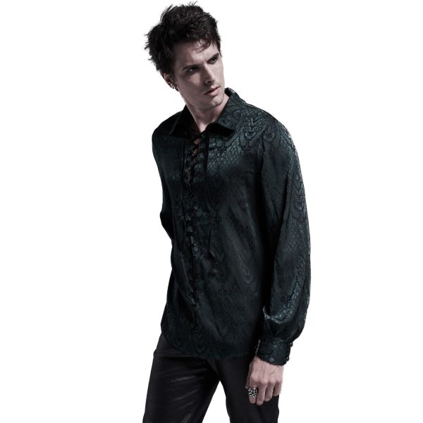 PUNK RAVE Chemise ‘Nephilim’ Verte remise en ligne 5