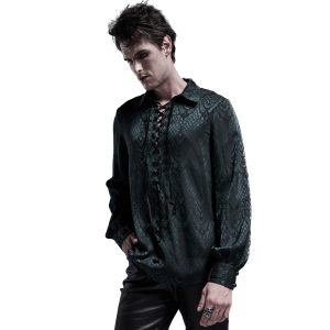 PUNK RAVE Chemise ‘Nephilim’ Verte remise en ligne 30