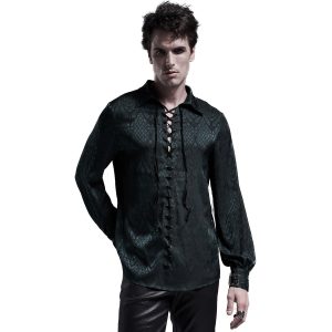 PUNK RAVE Chemise ‘Nephilim’ Verte remise en ligne 32