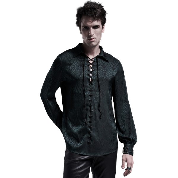 PUNK RAVE Chemise ‘Nephilim’ Verte remise en ligne 8