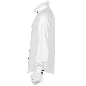 Neuve avec étiquette PUNK RAVE Chemise Victorienne ‘Asmodeus’ Blanche 45