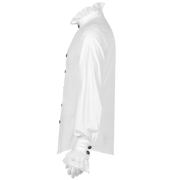 Neuve avec étiquette PUNK RAVE Chemise Victorienne ‘Asmodeus’ Blanche 15