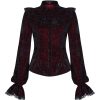 PUNK RAVE Chemisier ‘Gothic Retro’ Rouge Et Noir ultratendance 31