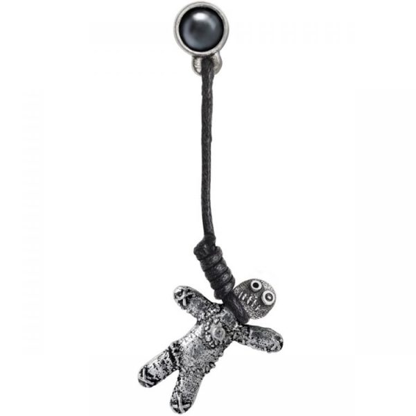 ALCHEMY GOTHIC Clou D’Oreille ‘Voodoo Doll’ outlet soldes 1