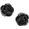 ALCHEMY GOTHIC Clous D’Oreilles ‘Black Rose’ outlet 8