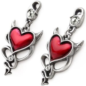 ALCHEMY GOTHIC Clous D’Oreilles ‘Devil Heart’ Service Clients Dédié 6