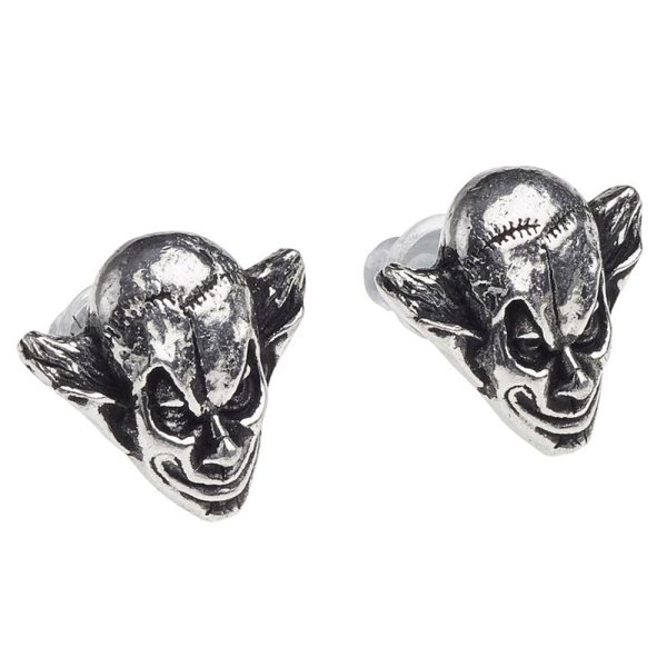 ALCHEMY GOTHIC Clous D’Oreilles ‘M’era Luna Evil Clown’ mode pas cher 1