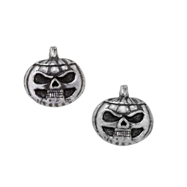 ALCHEMY GOTHIC Clous D’Oreilles ‘Pumpkin Skull’ boutique pas cher 1