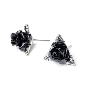 ALCHEMY GOTHIC Clous D’Oreilles ‘Ring O’Roses’ vente pas cher 8