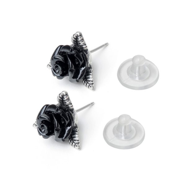 ALCHEMY GOTHIC Clous D’Oreilles ‘Ring O’Roses’ vente pas cher 4